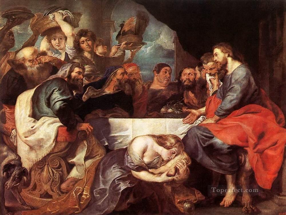 Christ at Simon the Pharisee Peter Paul Rubens Oil Paintings